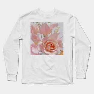 Pale Pink Roses Long Sleeve T-Shirt